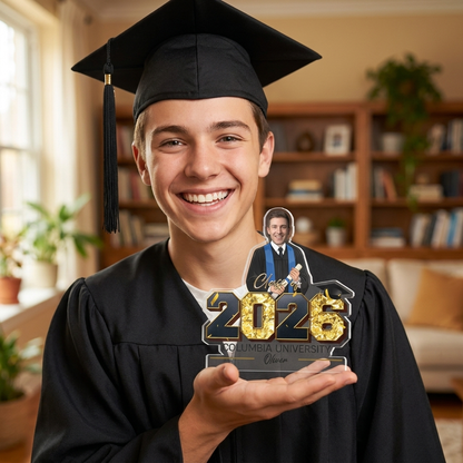 Personalized Class of 2026 Photo Graduation Acrylic Plaque – Custom Photo Keepsake