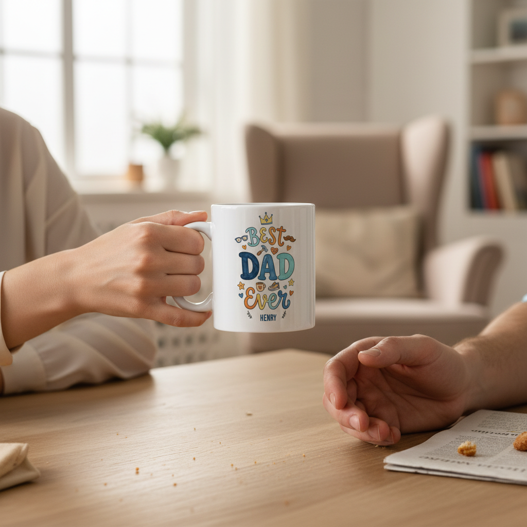 Best Dad Ever Funny Ceramic Mug – Coffee Cup Gift for Dad, Father’s Day Gift Idea