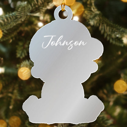 Monogram Mirrored Acrylic Ornament – Unique Christmas Gift