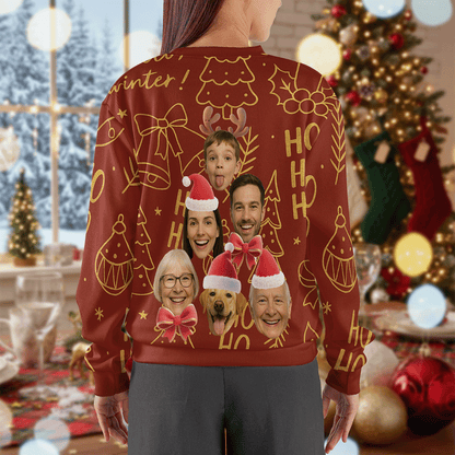 Personalized Your Family Face Ugly Christmas Sweater