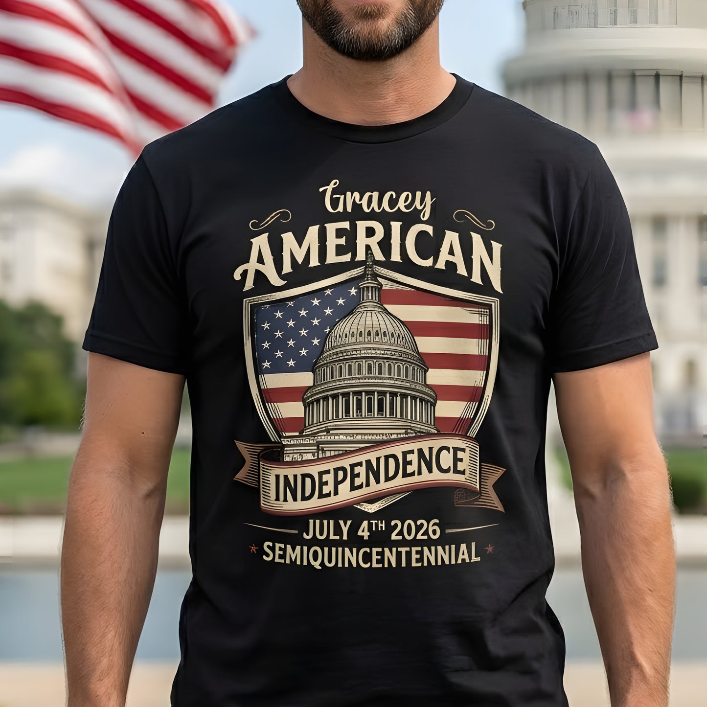 250 Years of America T-Shirt – Independence Day 2026 Semiquincentennial Patriotic Shirt