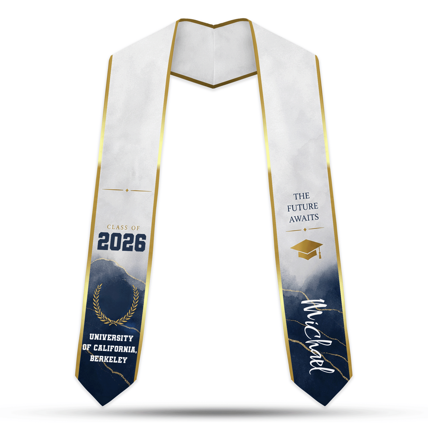 Personalized The Future Awaits Graduation Stole – Custom Photo and Name
