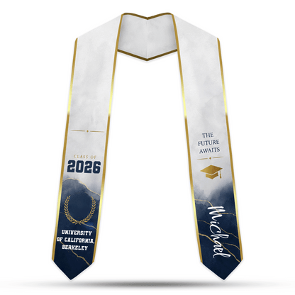 Personalized The Future Awaits Graduation Stole – Custom Photo and Name