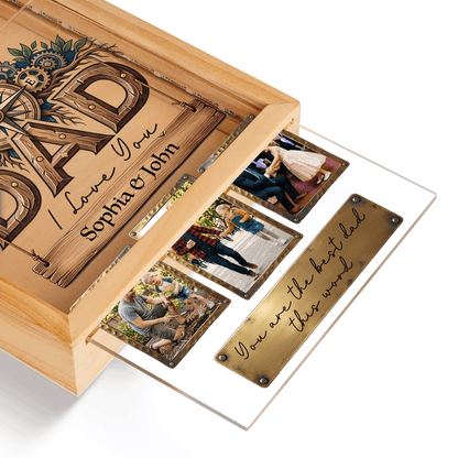 Personalized Dad Photo Frame Light Box – Custom Photo Father’s Day Gift, Dad I Love You LED Lamp