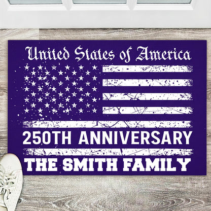 USA 250th Anniversary Doormat 1776-2026 Patriotic Welcome Mat
