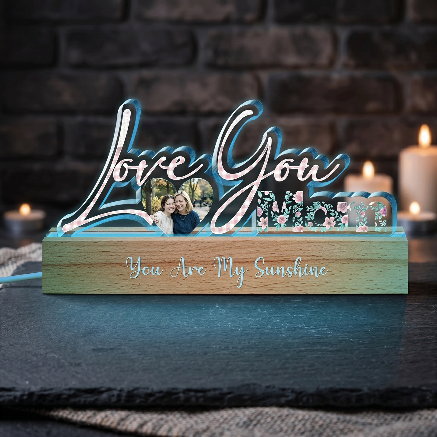 Love You Always – Personalized LED Light Box with Custom Quote for Mom or Loved One