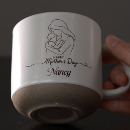 Personalized Ceramic Mug for Mom – Engraved with Love