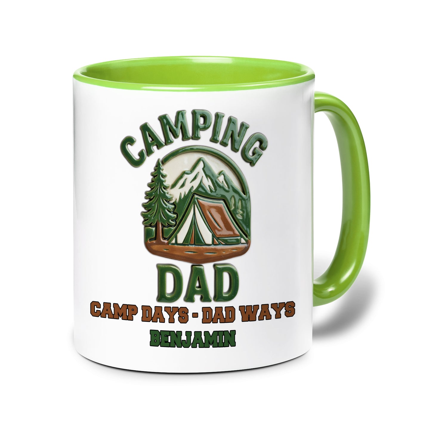 Personalized Camping Mug for Dad – Custom Name Coffee Mug Gift for Father