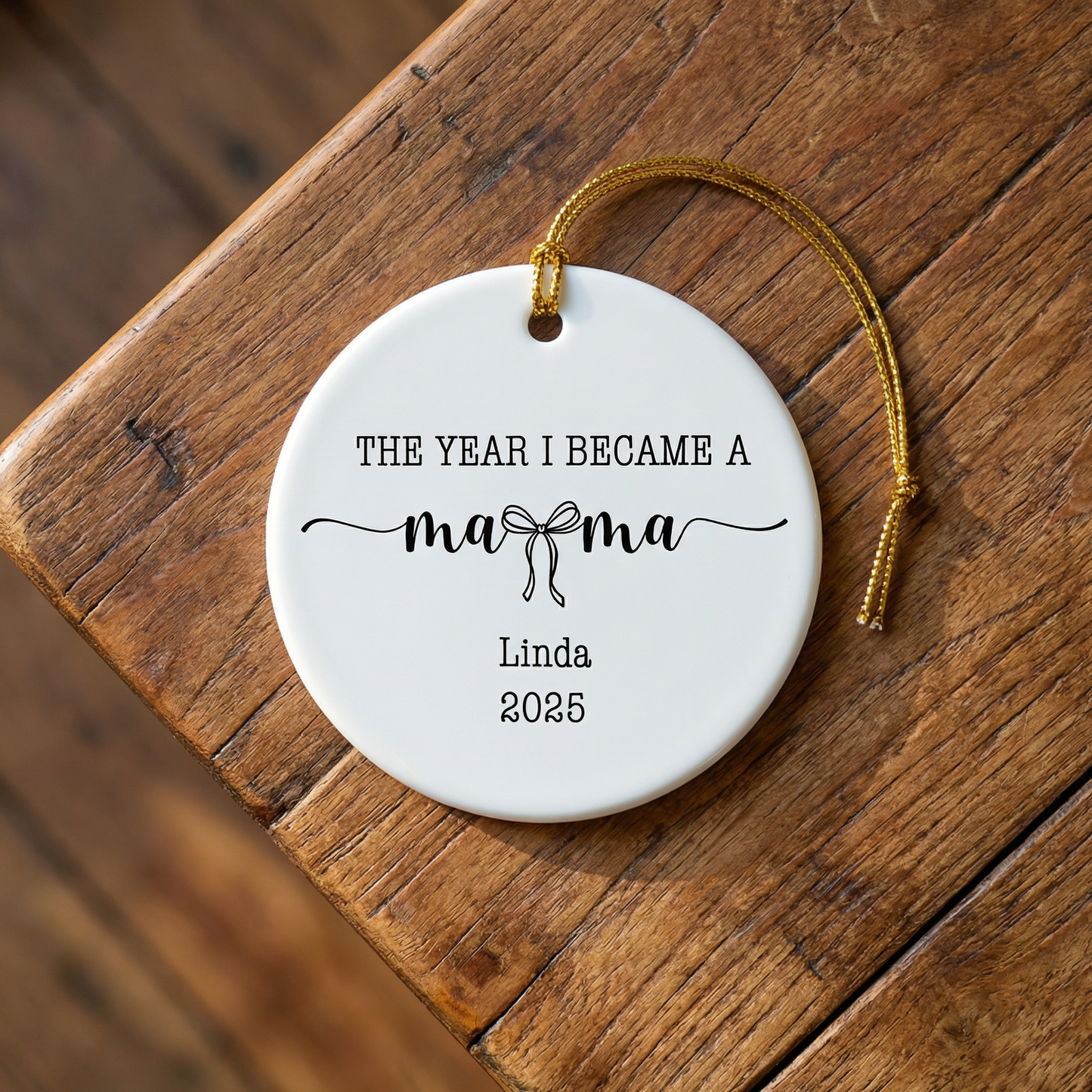 Mom Since Personalized Ceramic Ornament