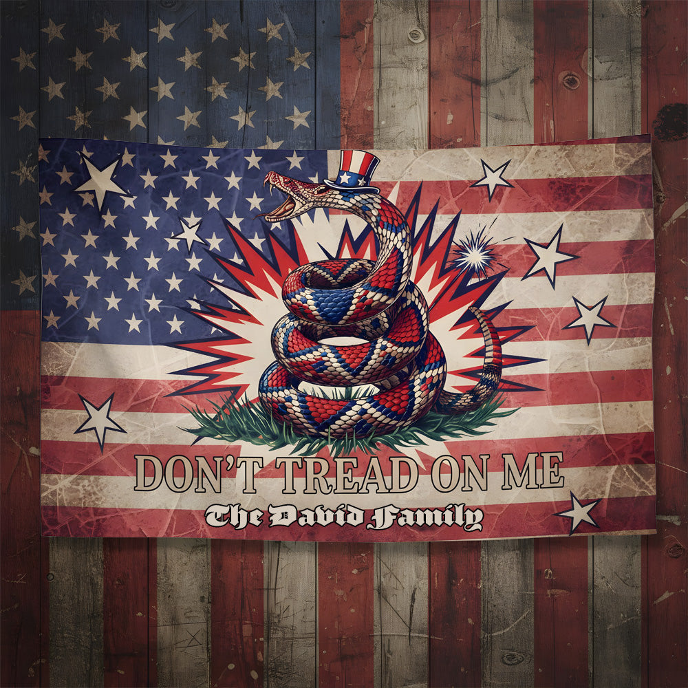 USA American Gadsden Rattlesnake Don't Tread On Me Double-Sided Flag