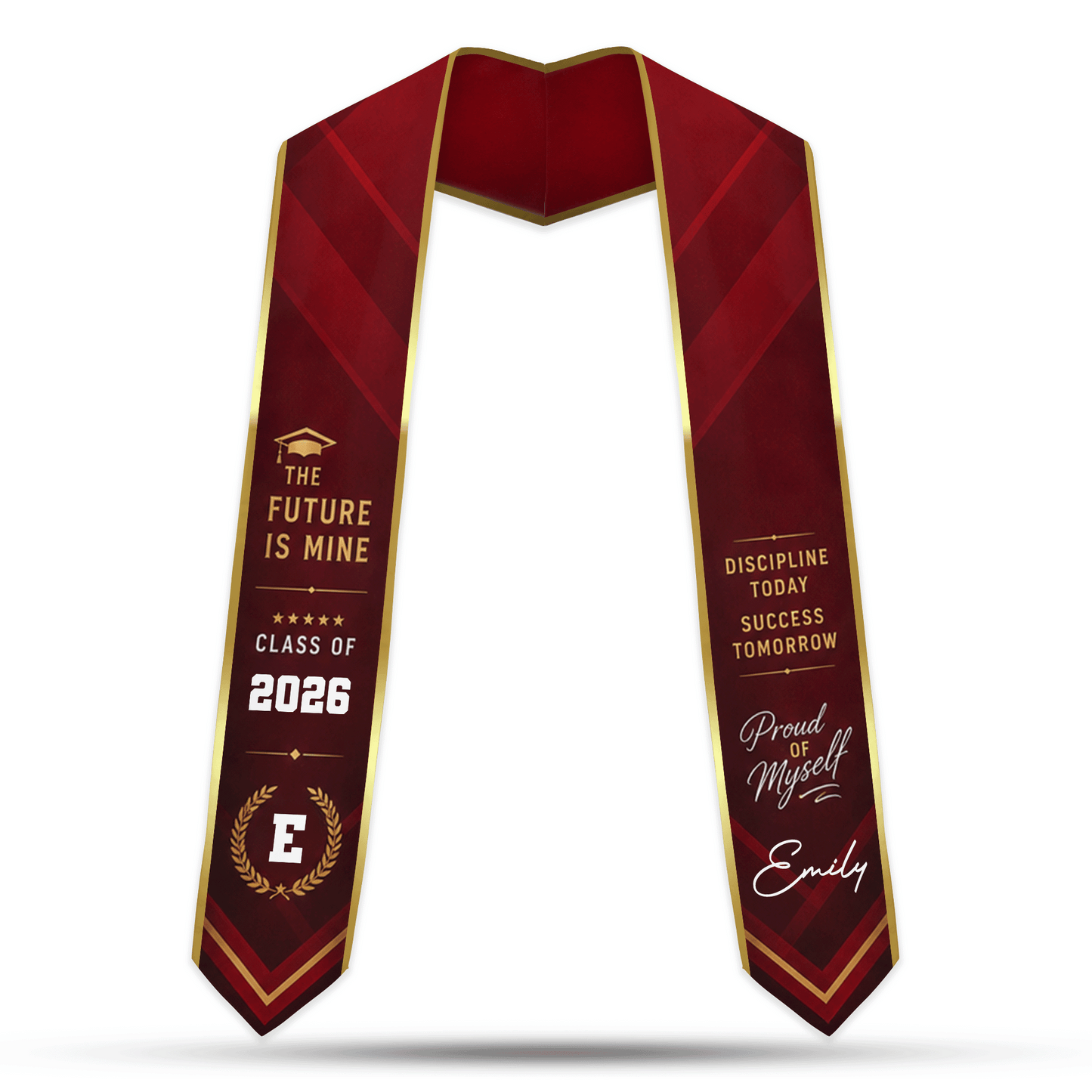 Personalized The Future Is Mine Proud of Myself Graduation Stole – Custom Photo and Name