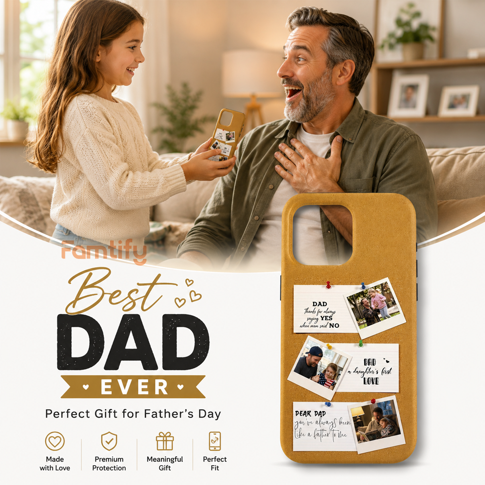 Personalized Photo Phone Case for Dad – Custom Family Gift