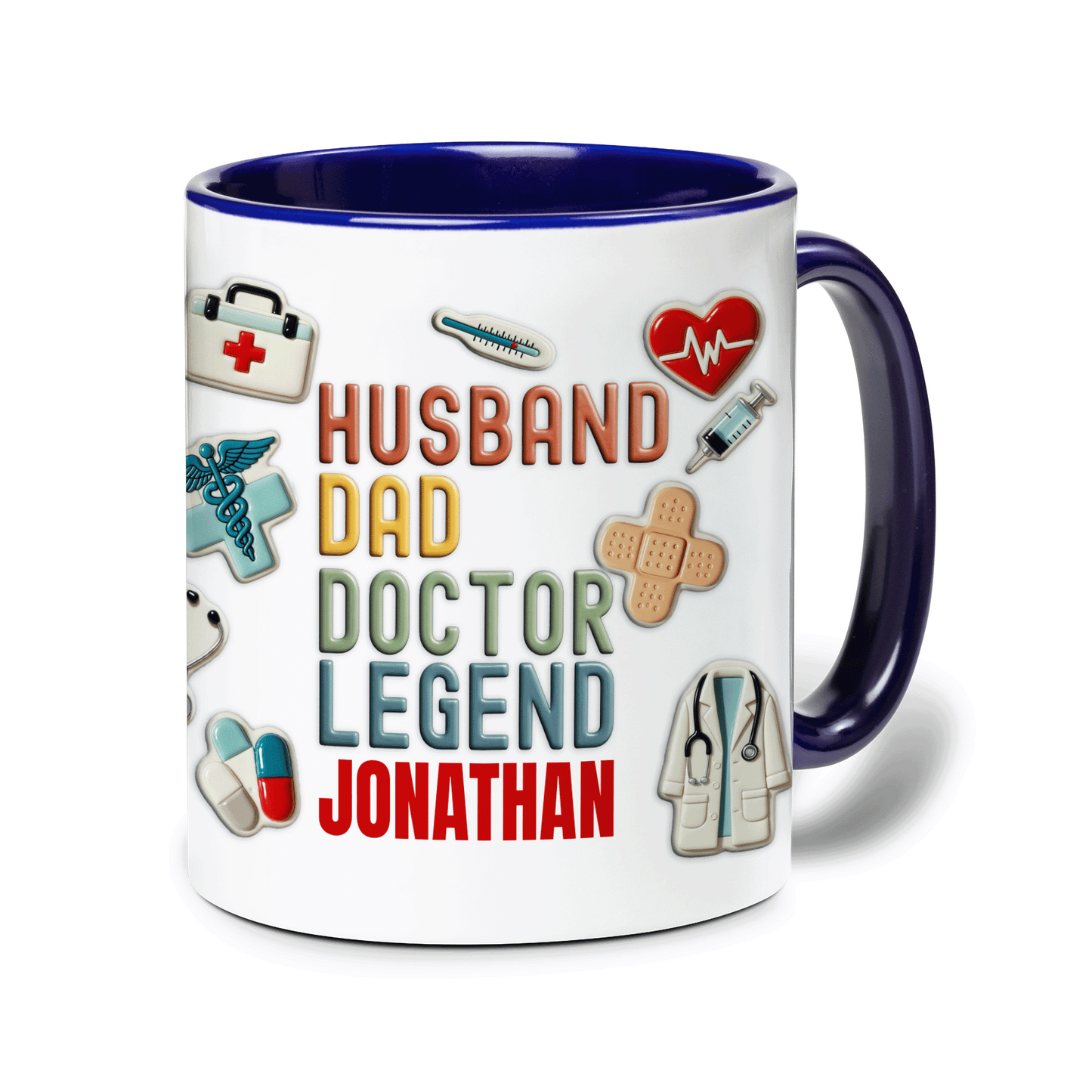Personalized Doctor Dad Mug – Husband Dad Doctor Legend Custom Name Coffee Mug