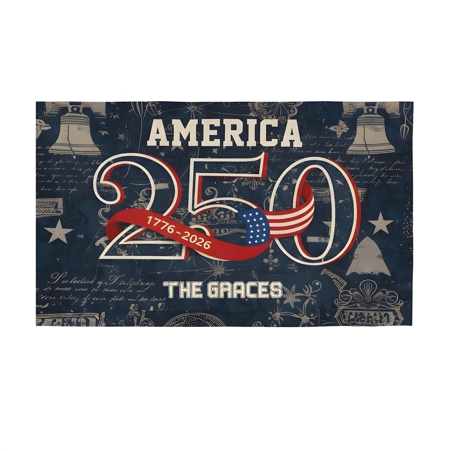United States of America 1776 2026 House Flag 250 Years Patriotic Gift Decor