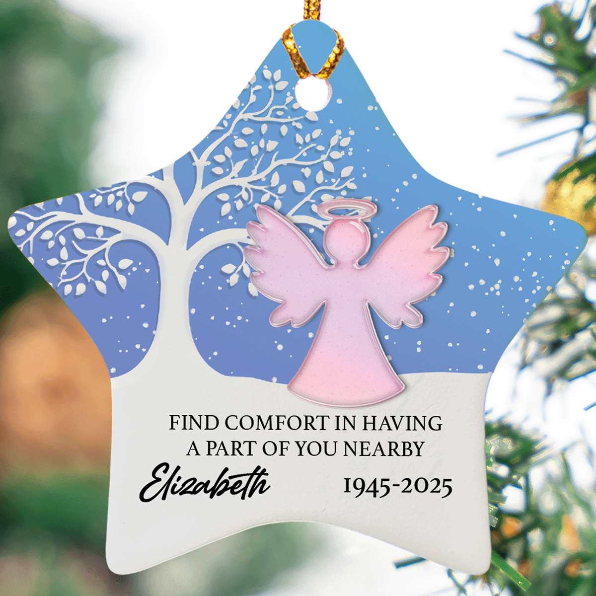 Memorial Personalized - Find comfort in having a part of you nearby Ceramic Acrylic Ornament