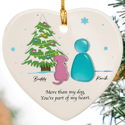 More Than My Dog - Personalized Dog Lover Ceramic Acrylic Ornament