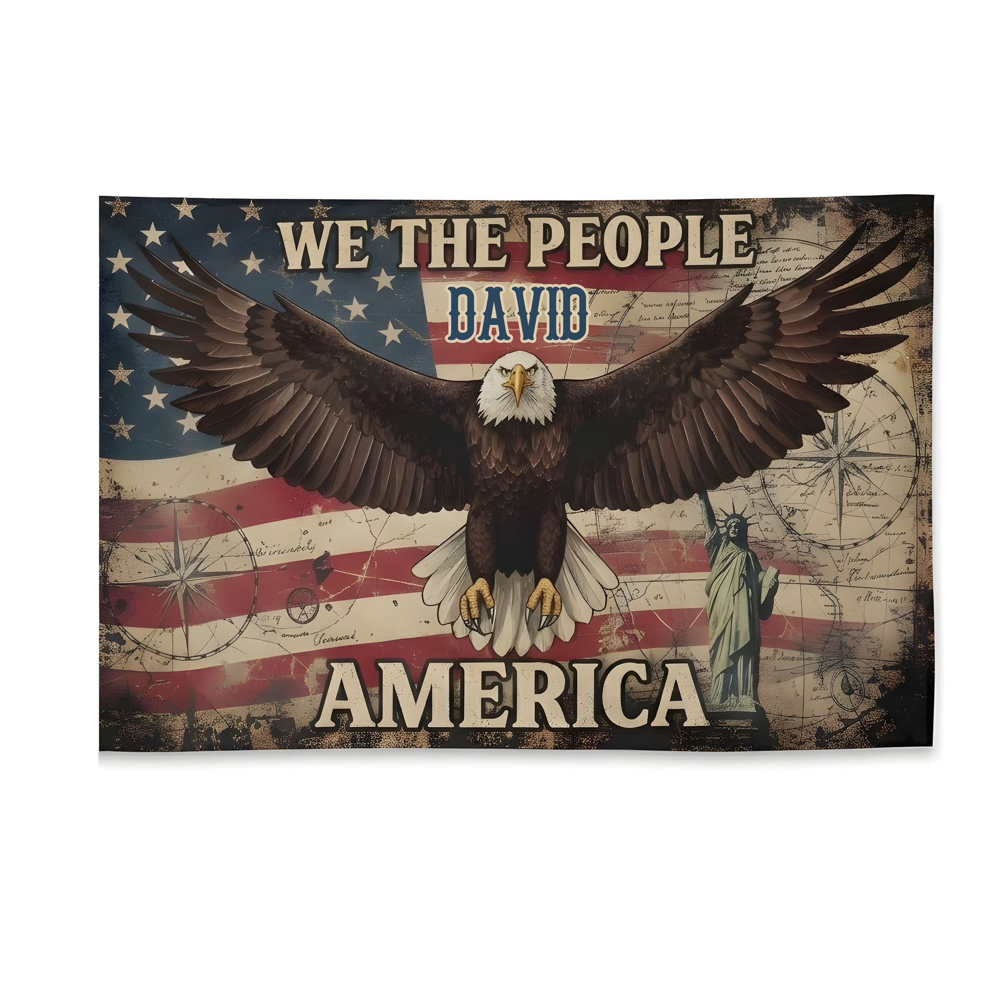 We The People 1776 Flag Patriotic 4th of July Double-Sided Flag