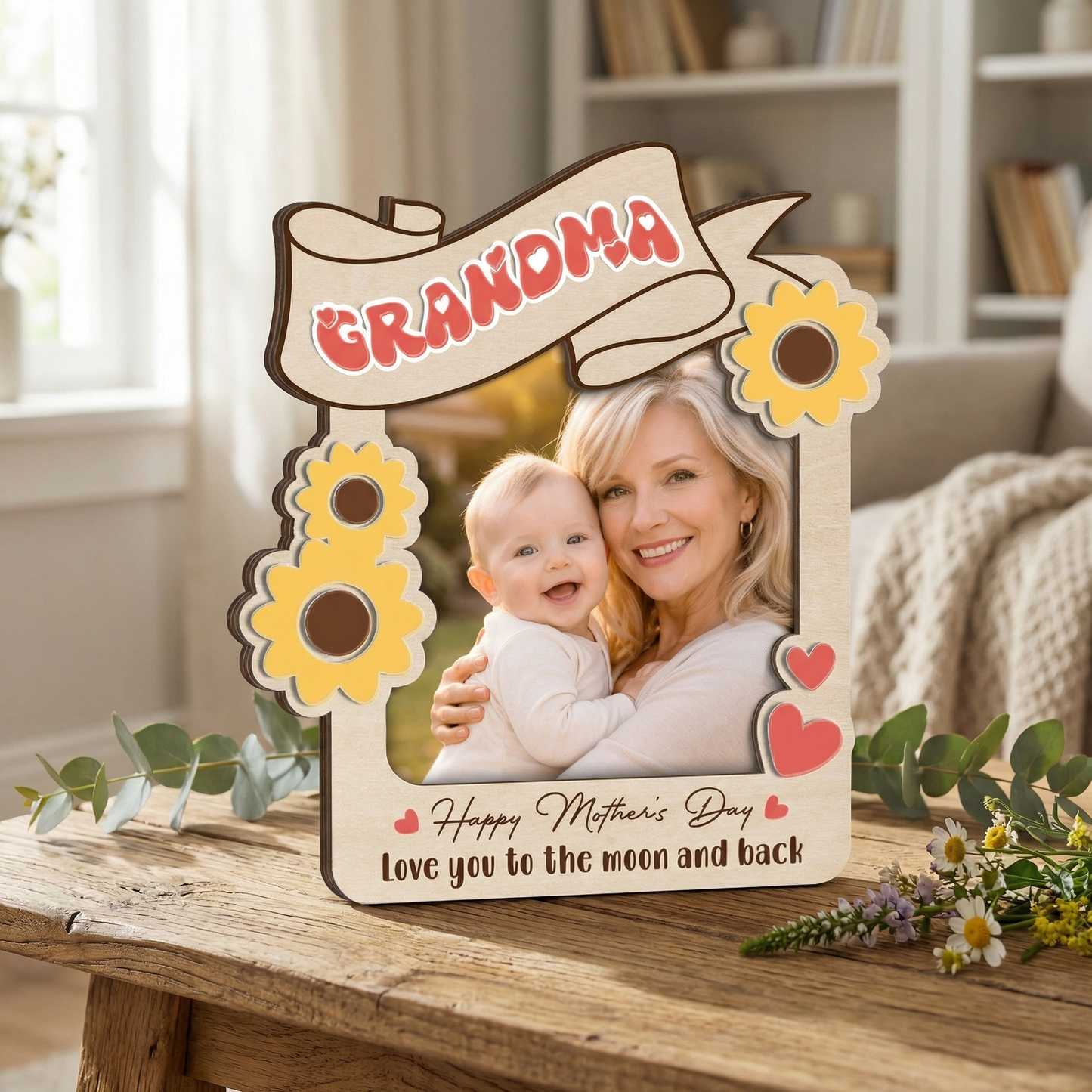 Best Mom Ever Photo Frame – Mother’s Day Gift for Mom & Nana – Personalized Car Visor or Fridge Magnet Frame