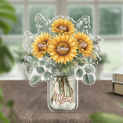 Sunflower Love for Mom – Personalized Mother’s Day Acrylic Plaque Gift