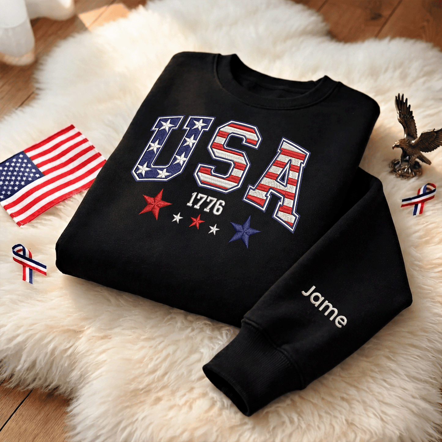 America 250th Anniversary 1776-2026 Embroidered Sweatshirt