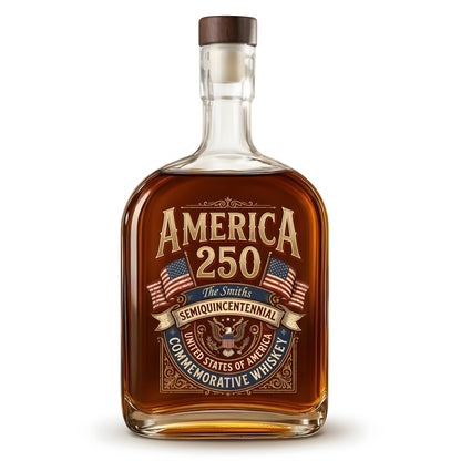 American 250 Years Semiquincentennial – Patriotic Gift 2026 Whiskey Bottle