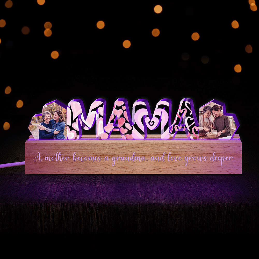 We Love You, Mom – Custom Photo LED Night Light – Personalized Mother’s Day Family Keepsake Gift