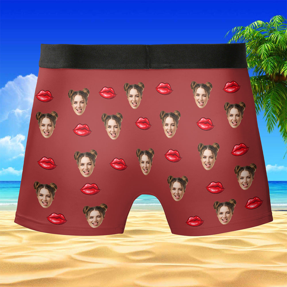 I Licked It, So It’s Mine – Naughty Funny Gift for Him – Personalized Photo Men’s Boxer Briefs