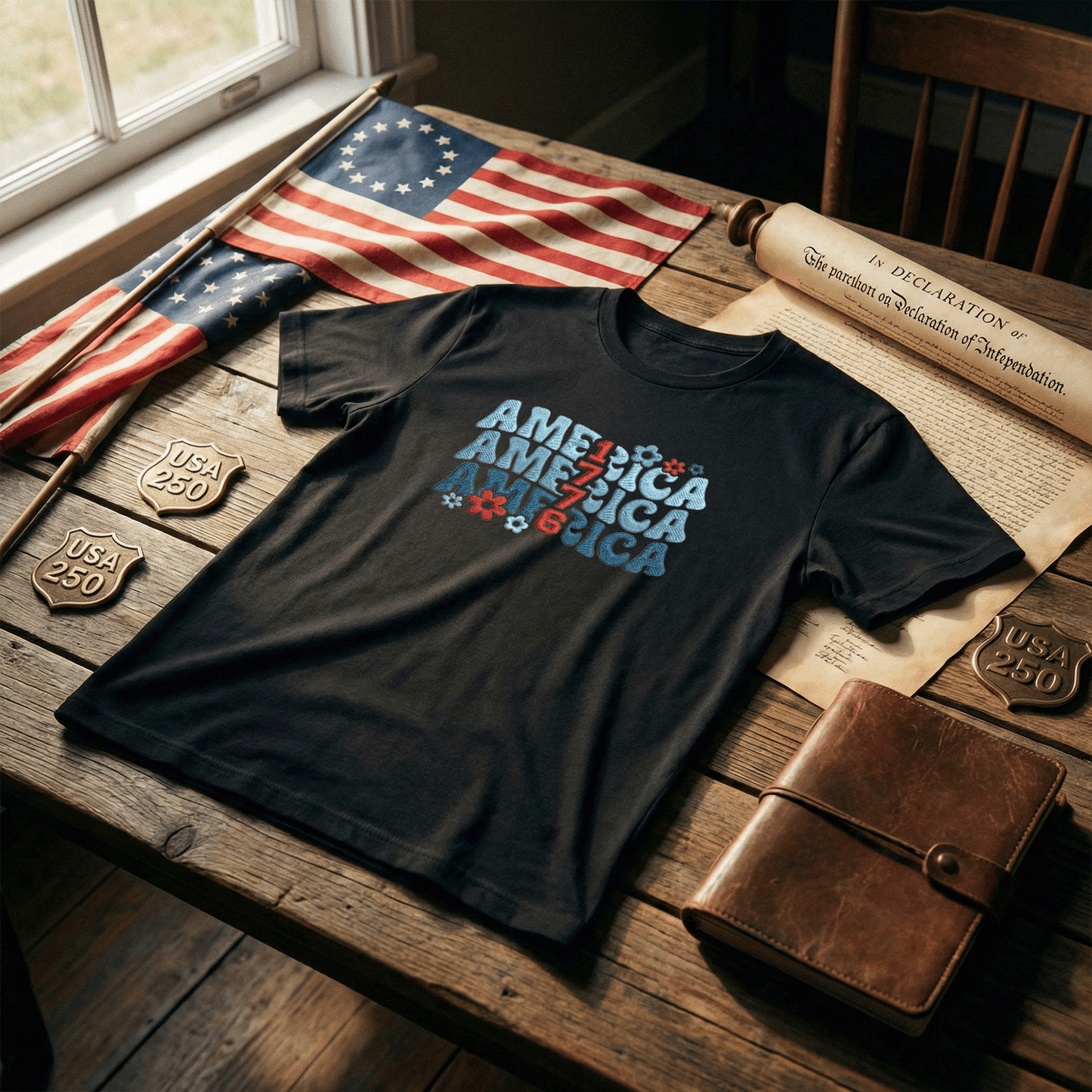 USA 250th Independence Anniversary T-Shirt - 1776 We The People Edition
