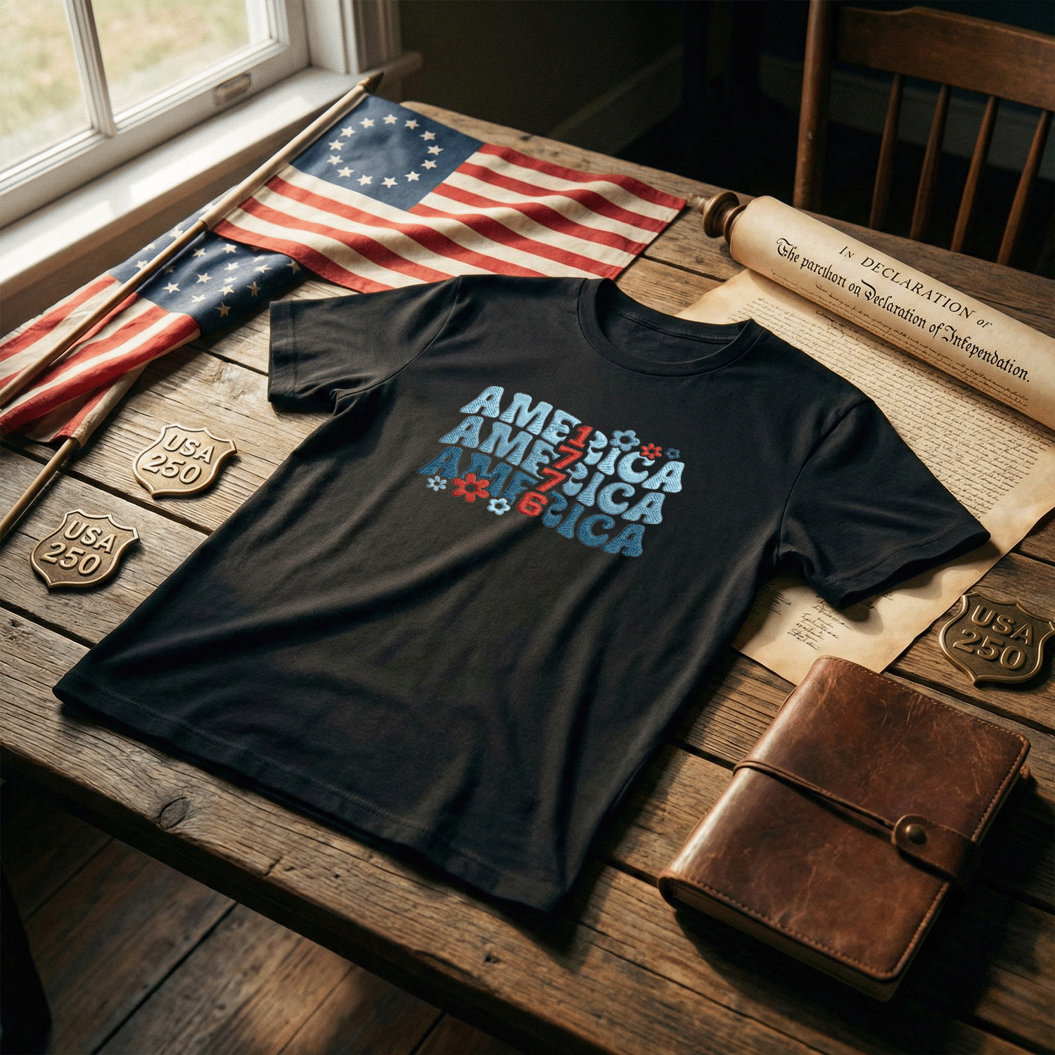 USA 250th Independence Anniversary T-Shirt - 1776 We The People Edition