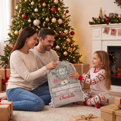 Personalized Delivering Joy Christmas Sack with Custom Name