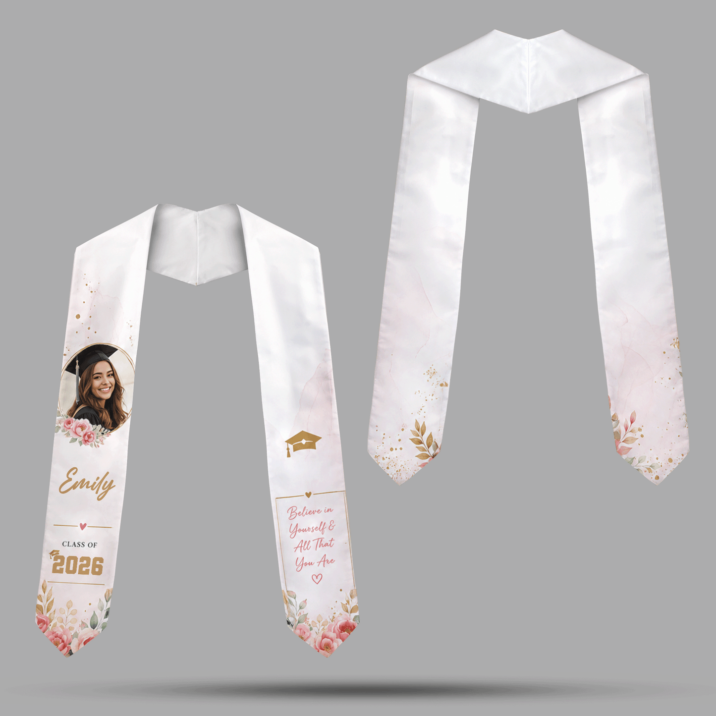 Personalized Believe in Yourself and All That You Are Graduation Stole – Custom Name