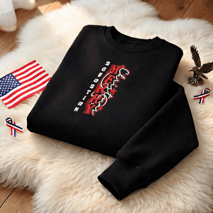 Personalized Embroidered Merry Christmas Sweatshirt with Custom Name