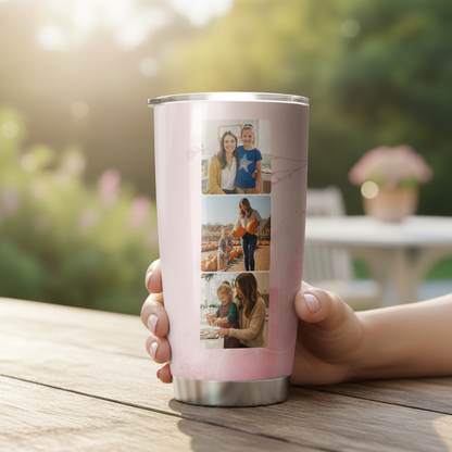 Personalized Mom Tumbler – Custom Photo Stainless Steel Cup for Mother