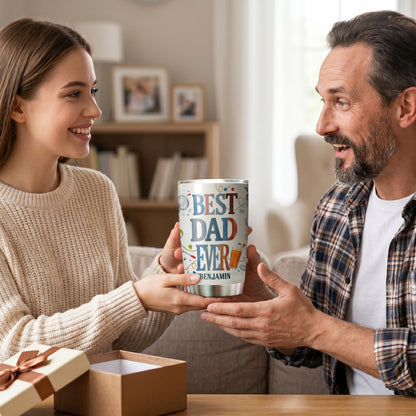 Best Dad Ever 20oz Tumbler – Father’s Day Gift Cup for Dad