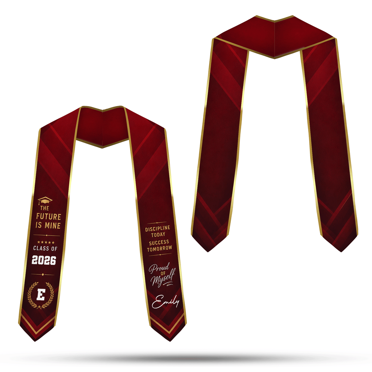 Personalized The Future Is Mine Proud of Myself Graduation Stole – Custom Photo and Name