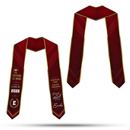 Personalized The Future Is Mine Proud of Myself Graduation Stole – Custom Photo and Name