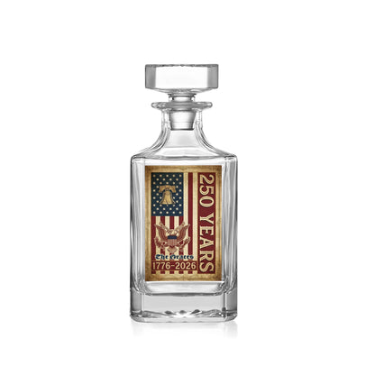 America 250th Birthday US Flag 250 Years We The People Decanter