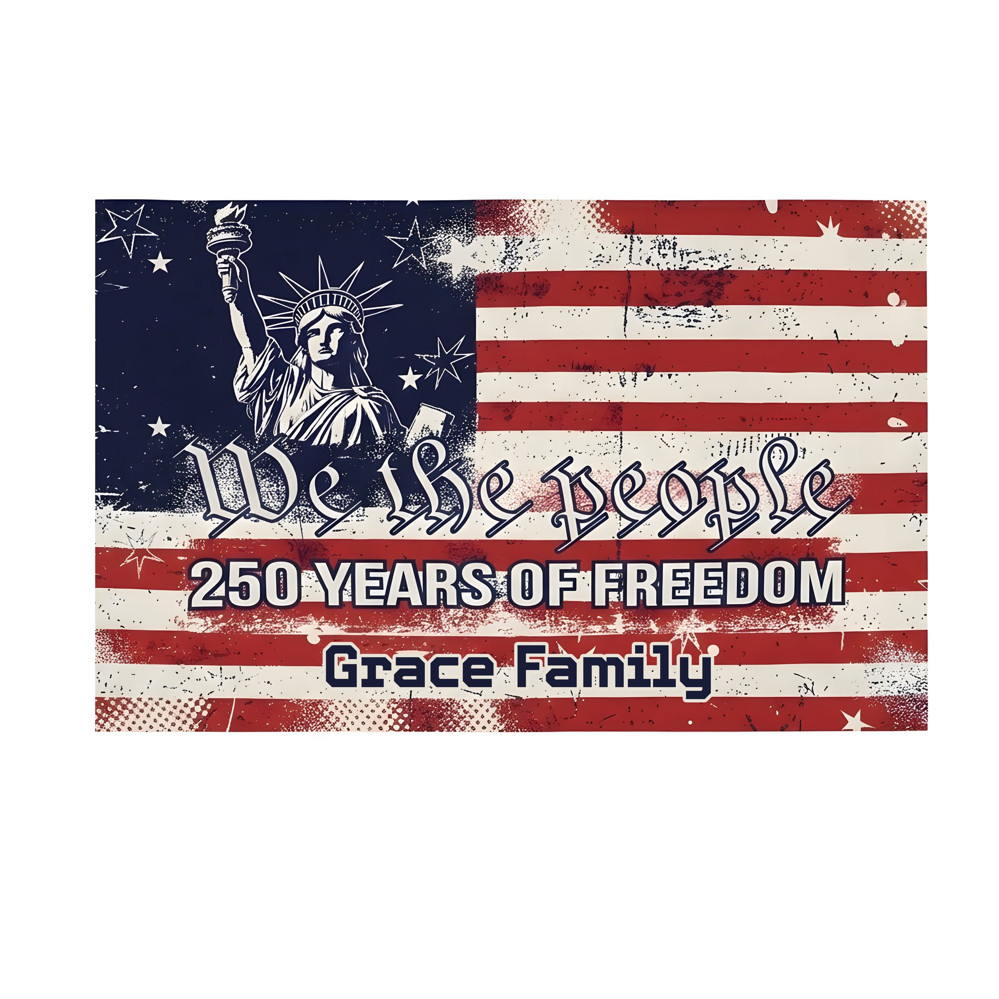 We The People 250 Years Of Freedom Double-Sided House Flag