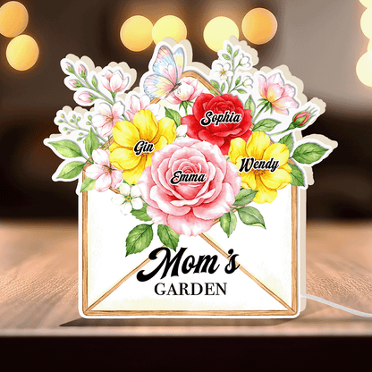 Personalized Grandma’s Garden Photo Night Light Box