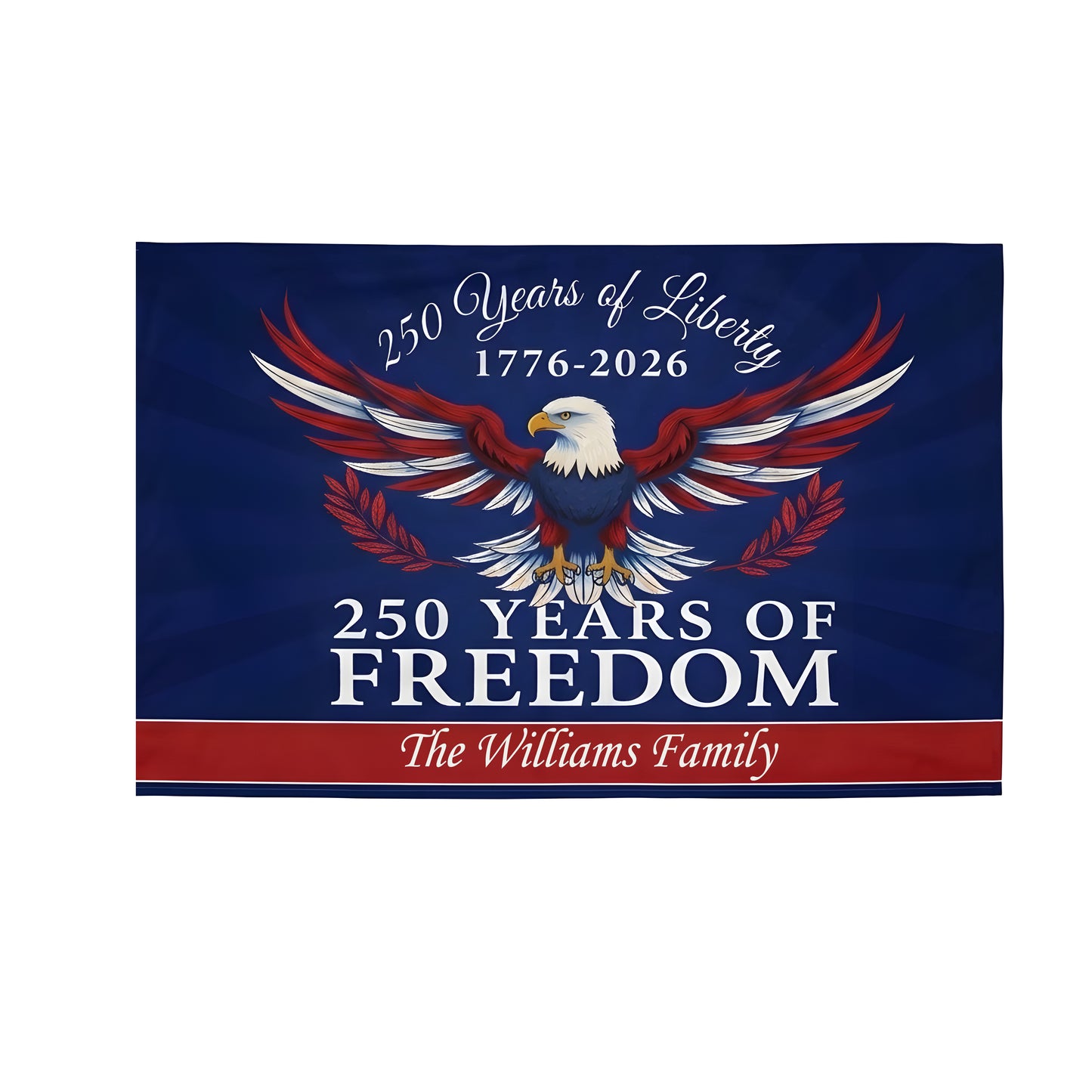Personalized Family Name 250th Birthday Flag America Anniversary Banner House Flag