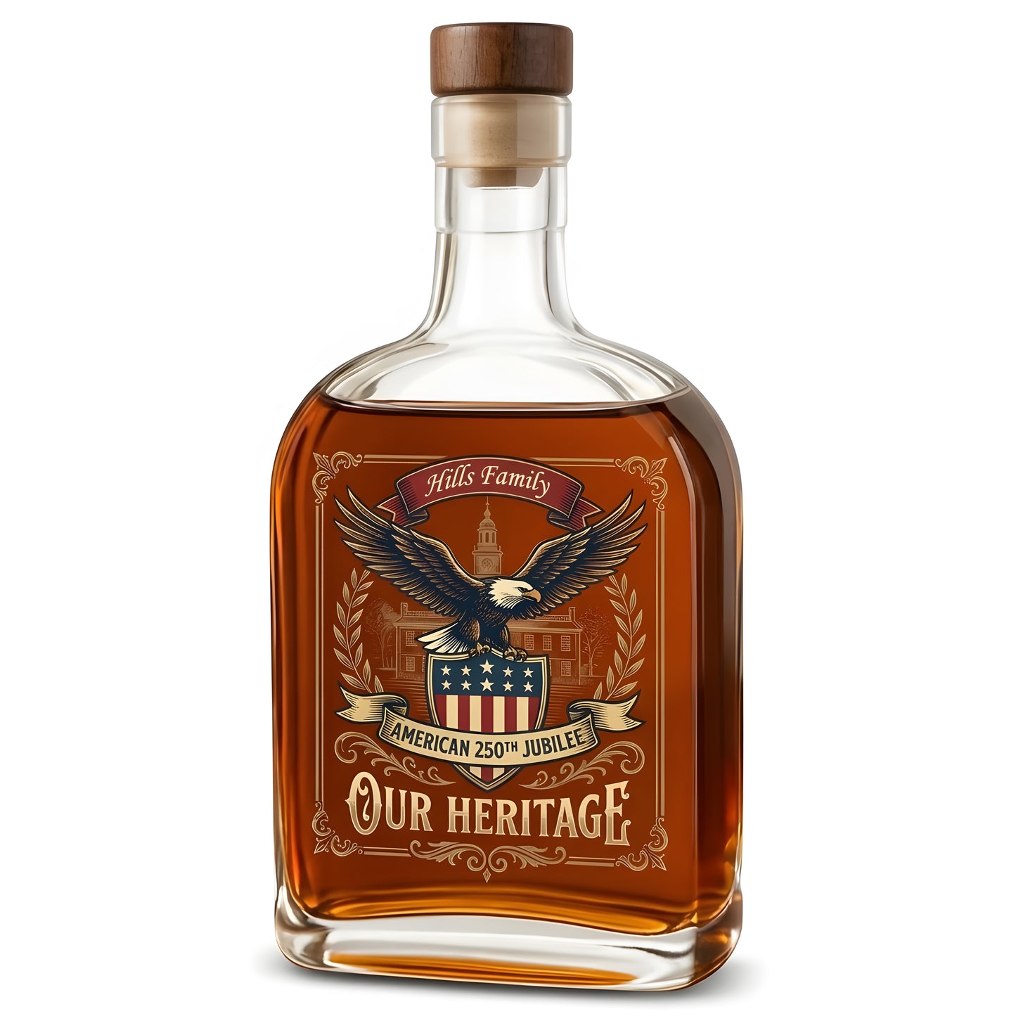 Celebrate Our America 250th Anniversary We The People Whiskey Bottle