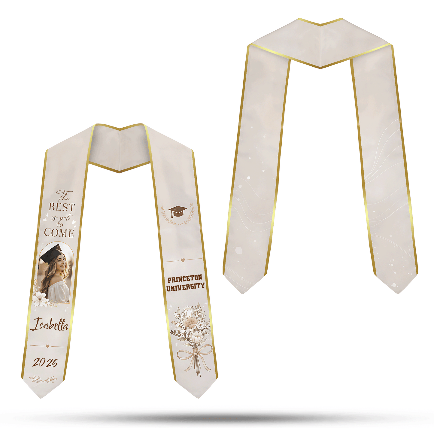 Personalized The Best Is Yet to Come Graduation Stole – Custom Photo and Name