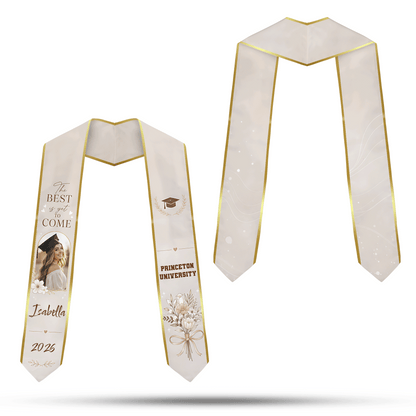 Personalized The Best Is Yet to Come Graduation Stole – Custom Photo and Name