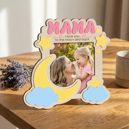 Personalized Birth Flower Nana Plaque – Custom Floral Photo Frame Keepsake | Mother’s Day Gift for Grandma