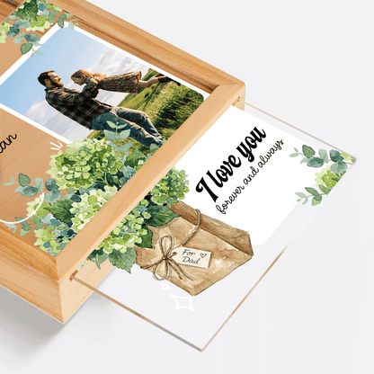 I Love You Forever and Always Photo Frame Light Box - Custom Photo LED Gift for Dad