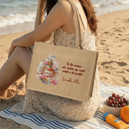Minimalist Linen Tote Bag – Elegant Handbag for Women, Everyday Use