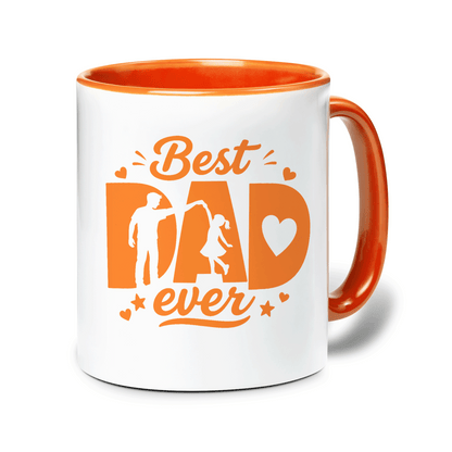 Personalized Best Dad Ever Accent Mug – Custom Name Coffee Mug for Dad