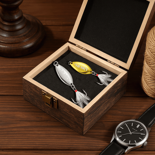 Personalized Fishing Lure & Gift Box for Dad - Custom Name Fishing Gift