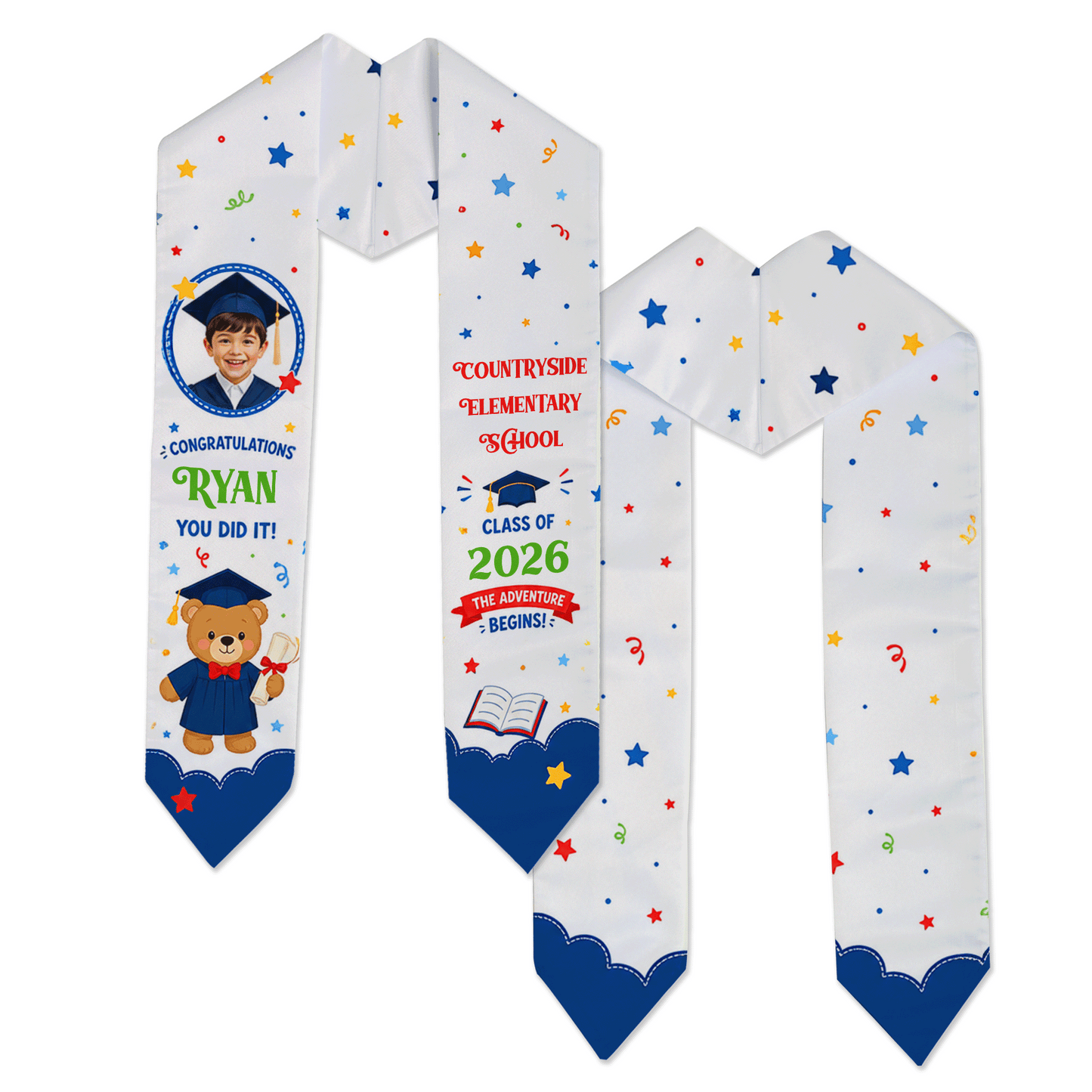 Personalized Congratulations You Did It Kid Graduation Stole – Custom Name