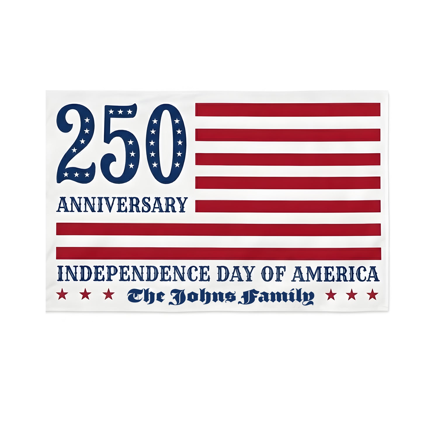 Personalized Family Name 250 Anniversary Independence Day of America Banner House Flag